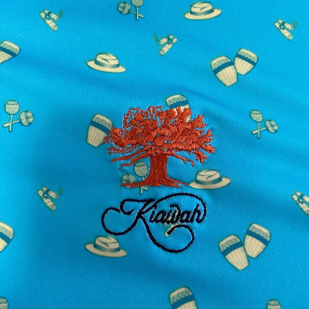 New without tags, Straight Down Polo from Kiawah Island golf course. Blue.